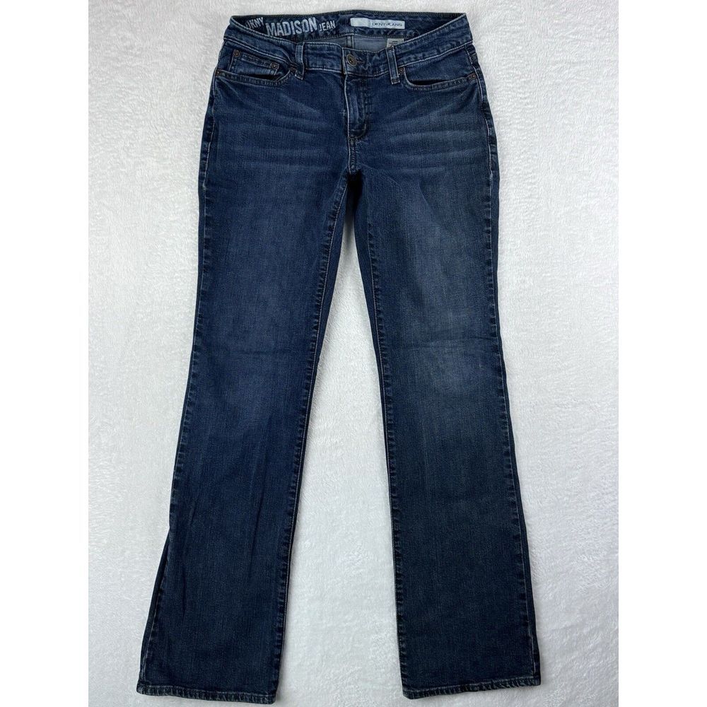 DKNY Jeans Womens 6R Madison Blue Bootcut Jean Pants Flap Pockets Ladies 30x33